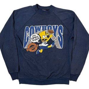 The Simpsons Vintage 90s Dallas Cowboys Bart Simpson Sweatshirt shirt tee